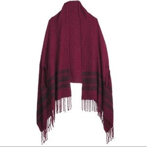 Mud Pie Chenille Lexington Scarf Wrap in Pinot